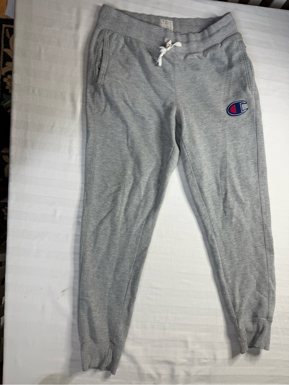 Champion Light Gray Logo Jogger Sweatpants